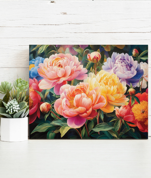 Soft Peony Bouquet - Paint by Numbers Kit