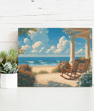 Seaside Porch View - Paint by Numbers Kit