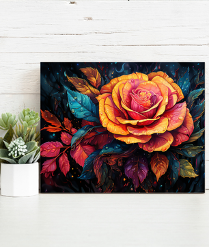 Radiant Rose Bloom - Paint by Numbers Kit
