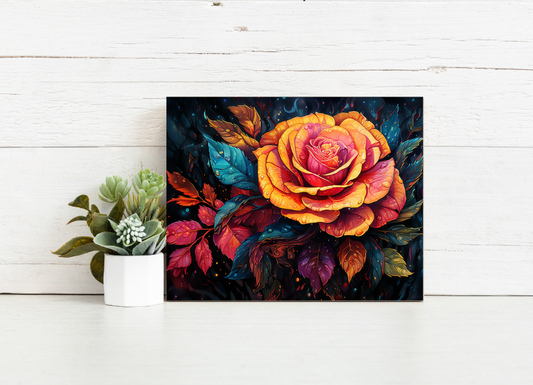 Radiant Rose Bloom - Paint by Numbers Kit