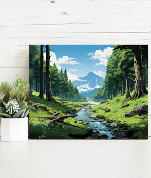 Mountain Stream Escape – Paint by Numbers Kit
