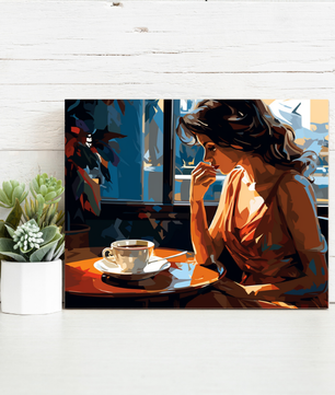 Cafe Morning Moment - Paint by Numbers Kit