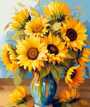 Sunflower Vase Bouquet - Paint by Numbers Kit