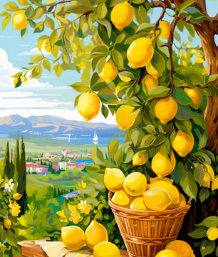 Lemon Grove Escape – Paint by Numbers Kit