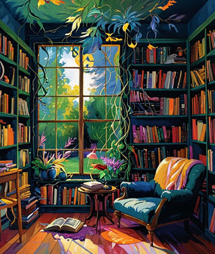 Hidden Library Retreat - Paint by Numbers Kit