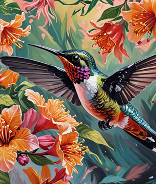 Hummingbird Bloom – Paint by Numbers Kit
