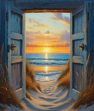 Beach Doorway Sunset - Paint by Numbers Kit