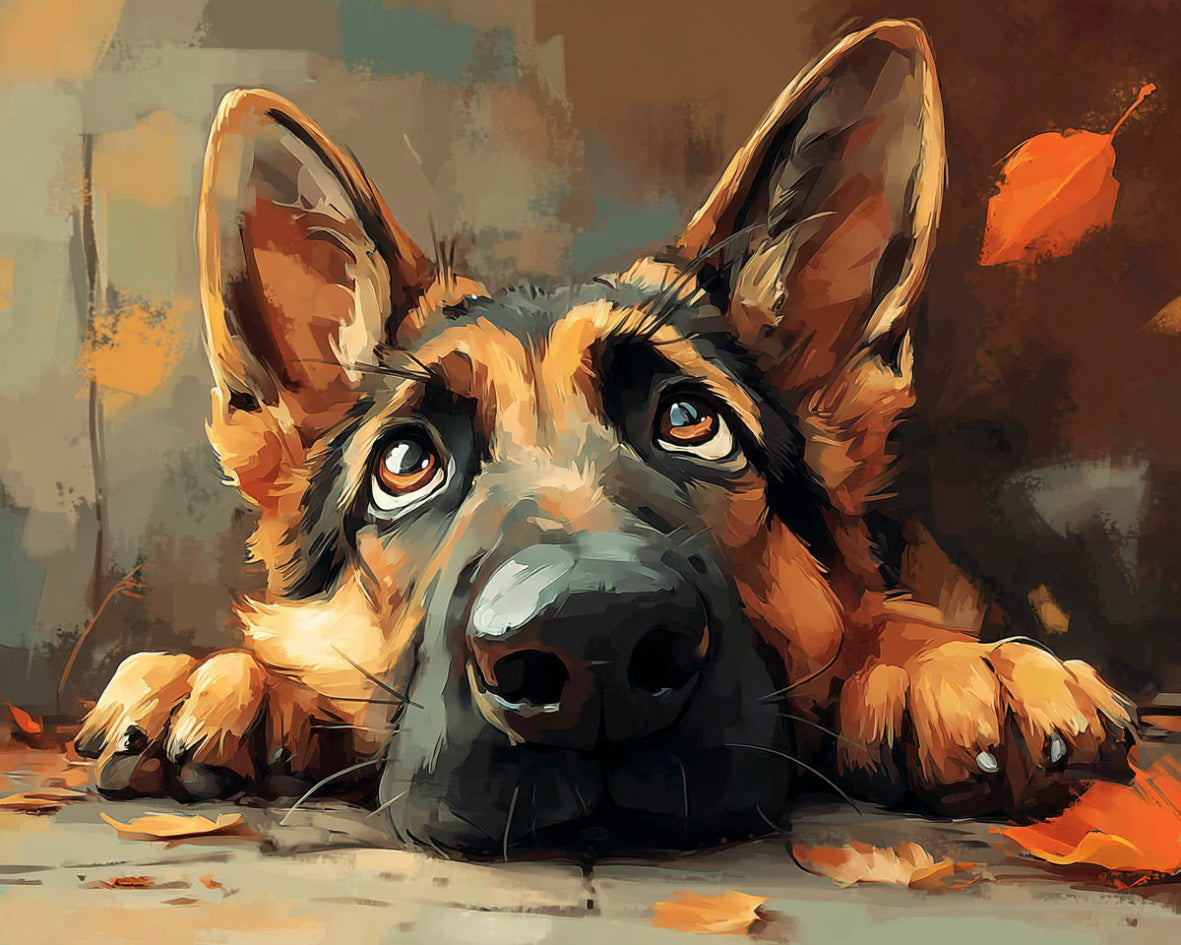Curious Pup – Paint by Numbers Kit