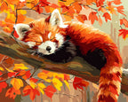 Sleeping Red Panda – Paint by Numbers Kit