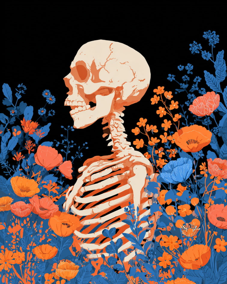 Floral Skeleton Bloom – Paint by Numbers Kit