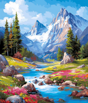 Alpine River Escape – Paint by Numbers Kit