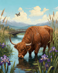 River Cow Retreat – Paint by Numbers Kit
