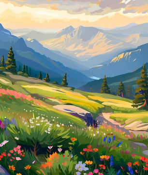 Alpine Meadow Glow – Paint by Numbers Kit