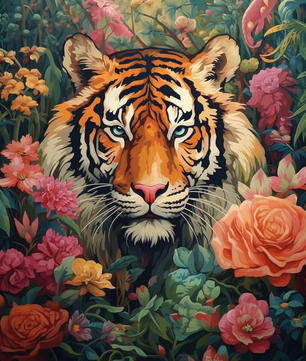Tiger Garden – Paint by Numbers Kit
