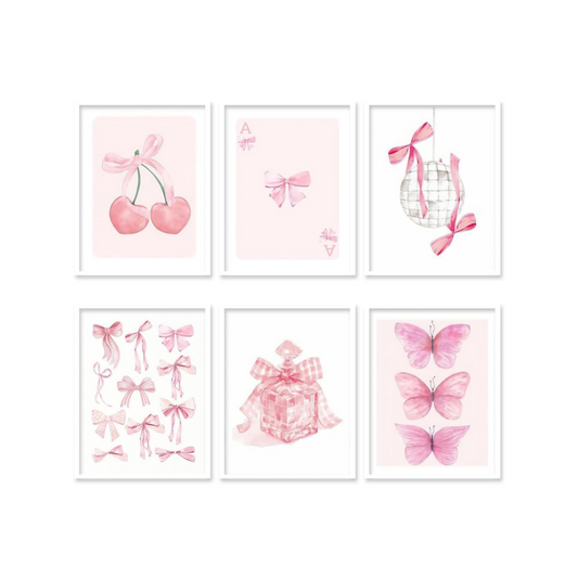 Pink Bow Edit - 6 Pack Paint by Numbers Kit