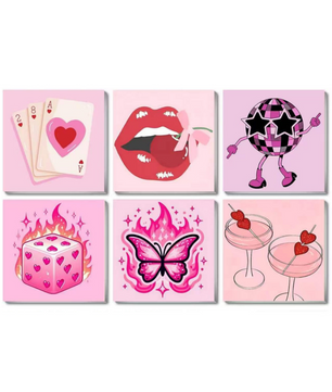 Pink Party Club - 6 Pack Paint by Numbers Kit