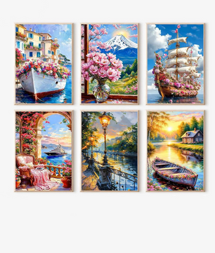 Dreamy Floral Escape - 6 Pack Paint by Numbers Kit