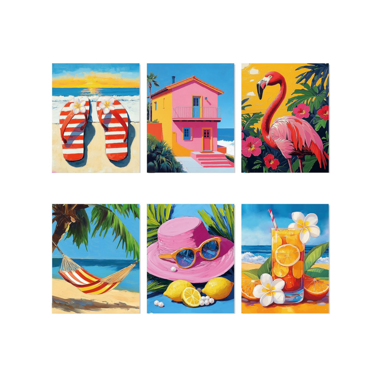 Summer Holiday - 6 Pack Paint by Numbers Kit