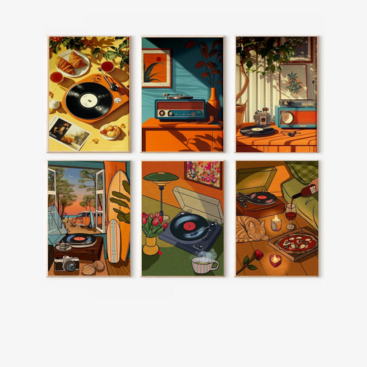 Vinyl & Coffee Club - 6 Pack Paint by Numbers Kit