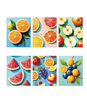 Fruity Favourites - 6 Pack Paint by Numbers Kit