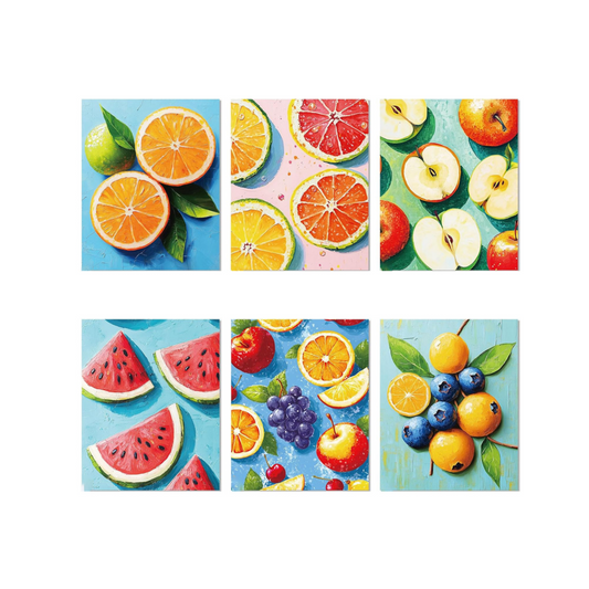 Fruity Favourites - 6 Pack Paint by Numbers Kit