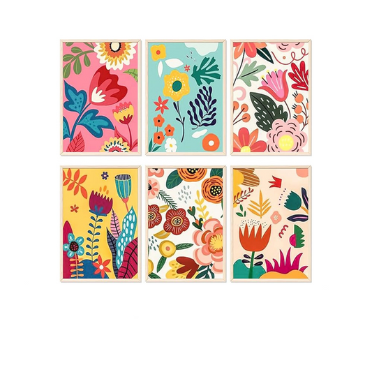 Colourful Flower Pop - 6 Pack Paint by Numbers Kit