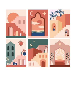 Blush Boho Escape - 6 Pack Paint by Numbers Kit