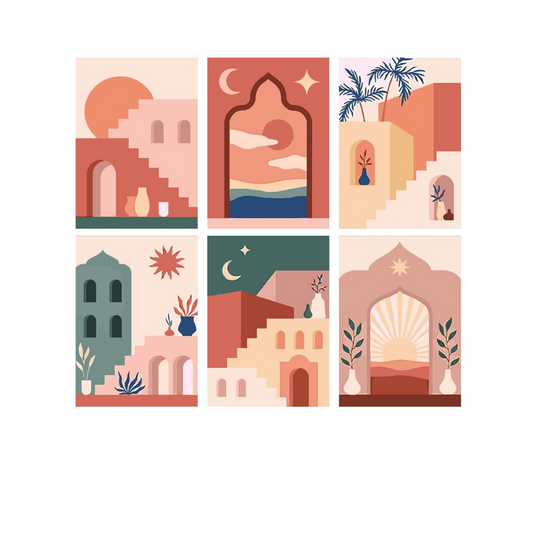 Blush Boho Escape - 6 Pack Paint by Numbers Kit