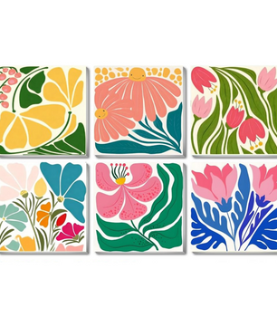 Flower Pop - 6 Pack Paint by Numbers Kit