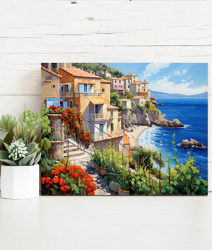 Cliffside Coastal Charm – Paint by Numbers Kit